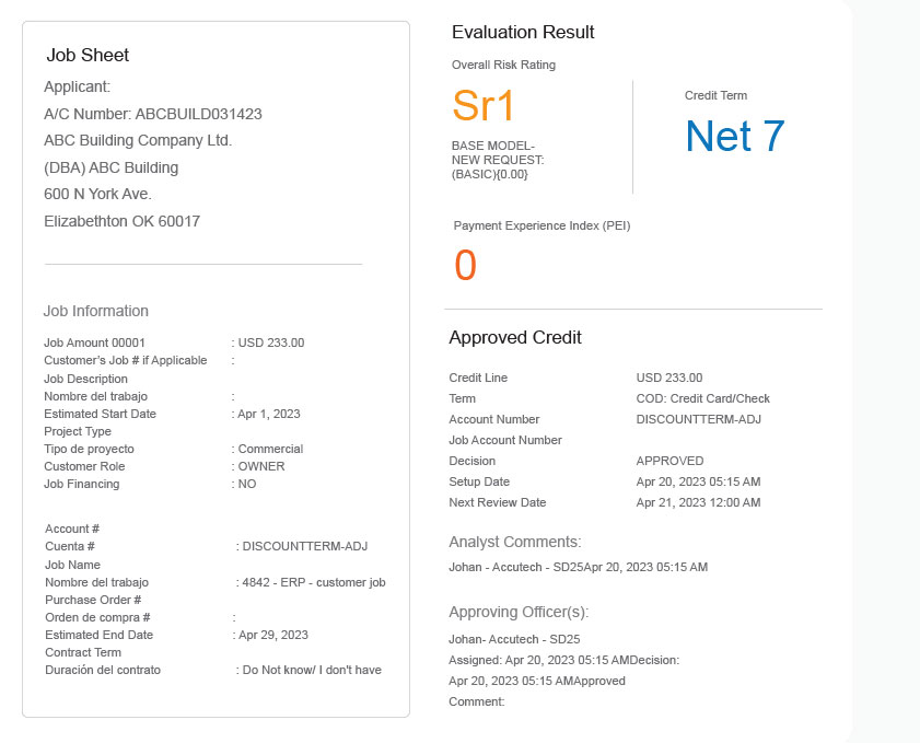 Integrated Credit, Contractor & Project System